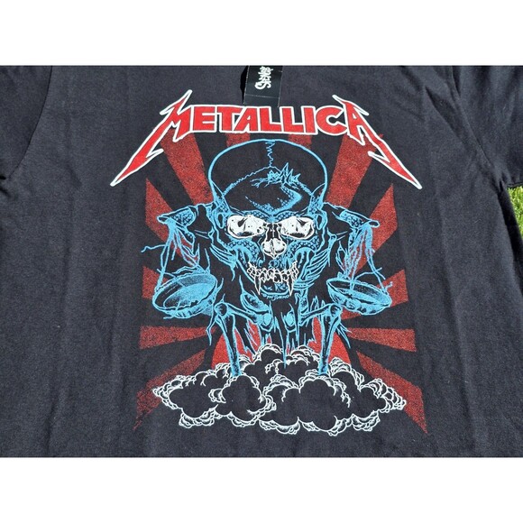 Metallica Shirt Heavy Metal Rock Band Black T-shirt Size Medium Skull Retro NWT - Picture 1 of 11